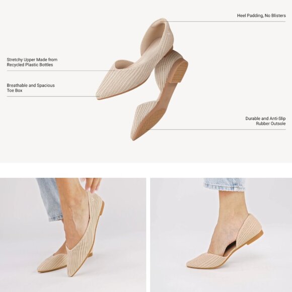 NEW Vivaia Melia / Pointed-Toe Flats / 38 / black - Picture 7 of 7